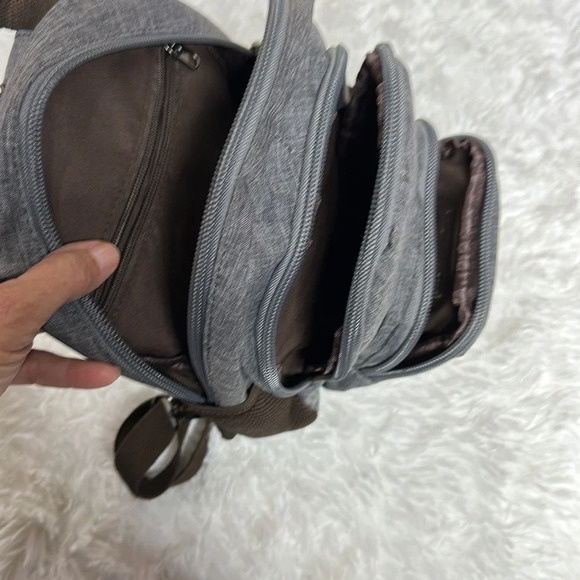 NWOT Small Canvas Backpack with Sequined Skull - Picture 8 of 12